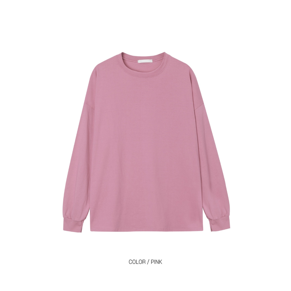 긴팔 티셔츠 핑크 색상 이미지-S10L1
